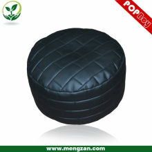 Negro pu piso de cuero casa sentado beanbag cojín